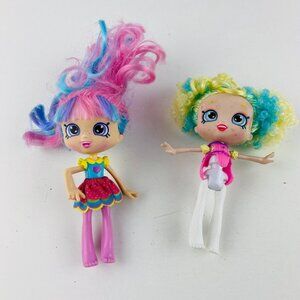 Shopkins Shoppies Girls Kids Pretend Play Colorful Hair Outfits Toy Dolls Lot